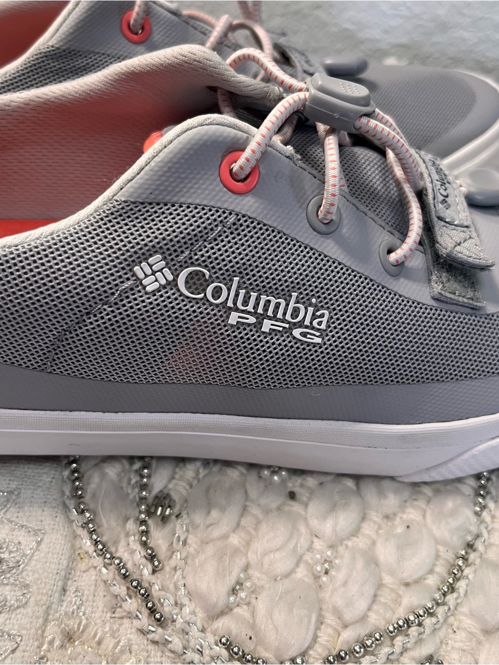 NWT Women’sColumbia PFG Water Shoes Gray Coral Mesh Boat Sneakers Women’s SIZE 8 - Picture 8 of 12